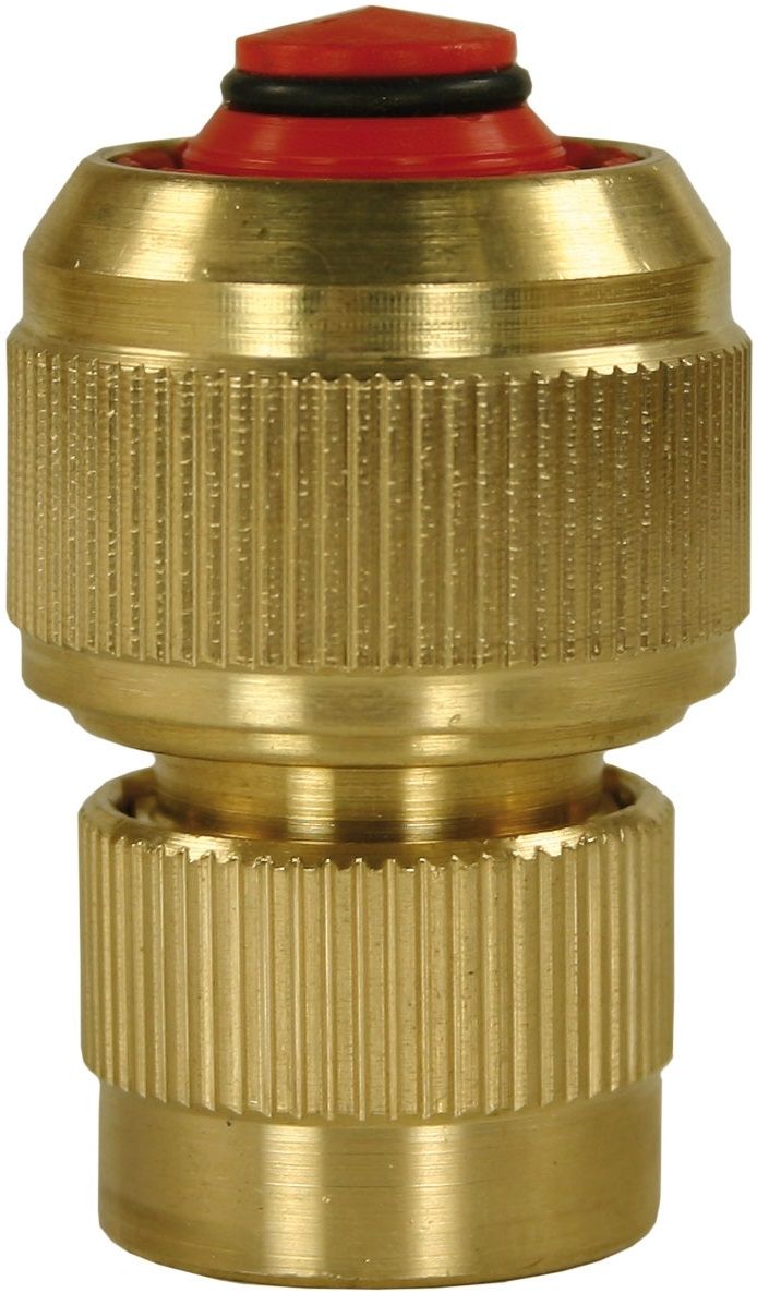 BRASS 1/2" COUPLING WITH NON RETURN VALVE