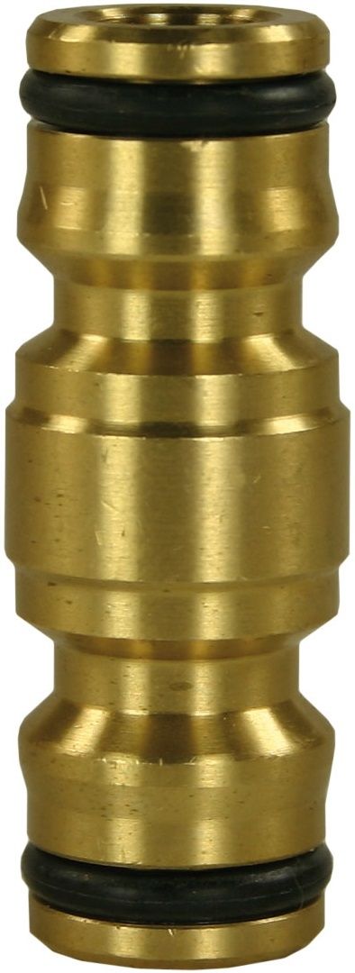 HOSE CONNECTING DOUBLE PLUG BRASS 1/2&quot;