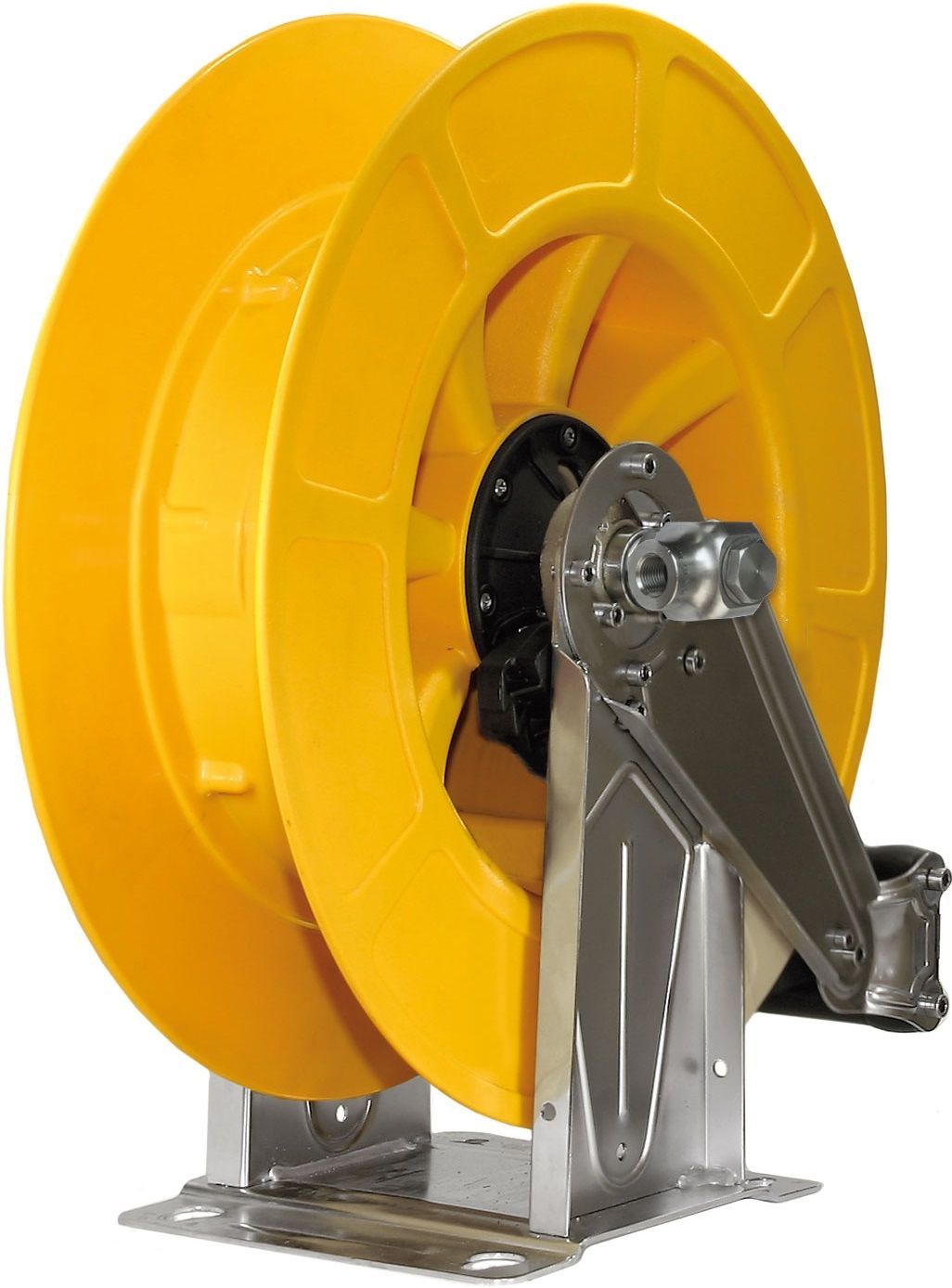 INOX A.B.S PLASTIC AUTOMATIC HOSE REEL UP TO 21M. YELLOW