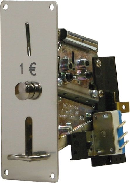 COIN MECHANISM FOR 1 EURO COIN, WITH MICROSWITCH