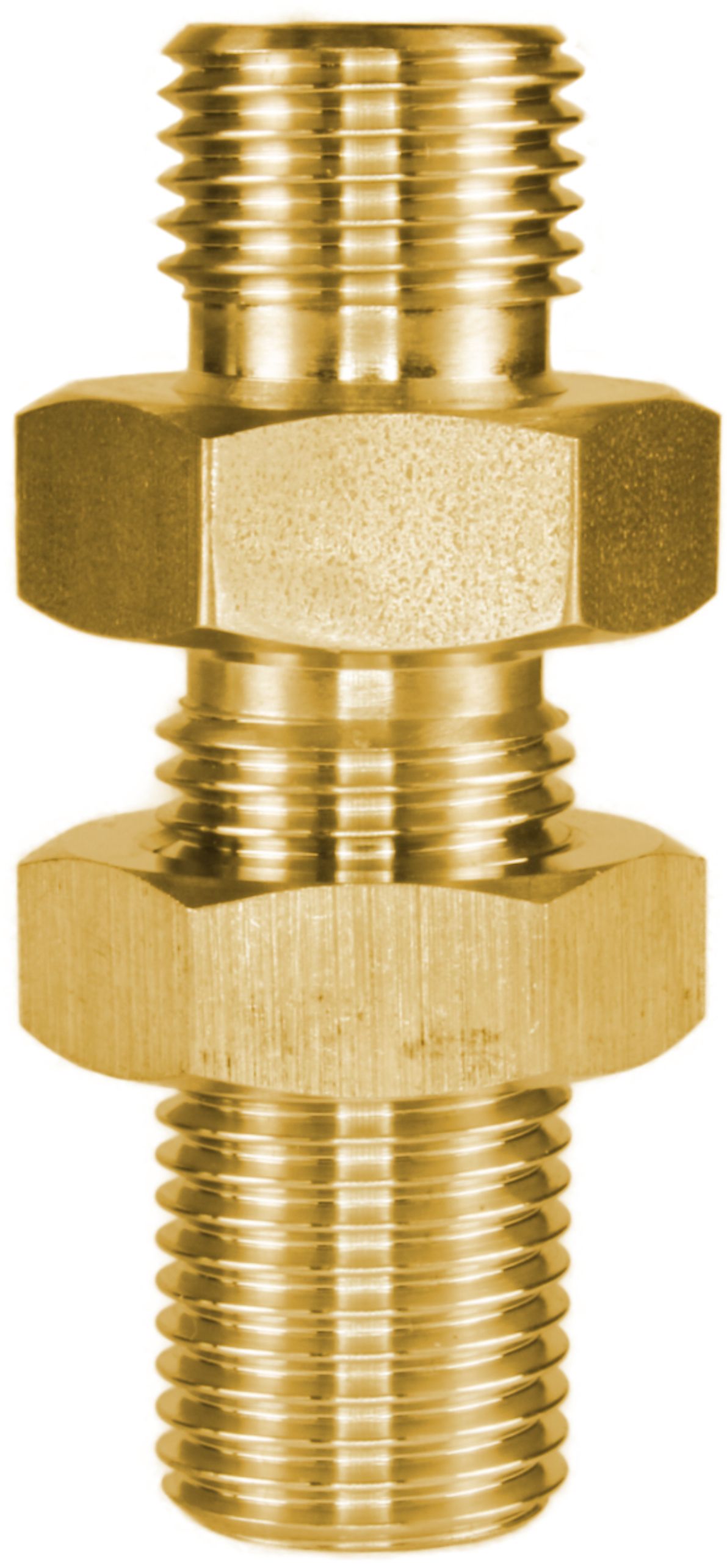 MALE TO MALE BRASS BULKHEAD FITTING AND LOCKNUT -1/2"M to 1/2"M