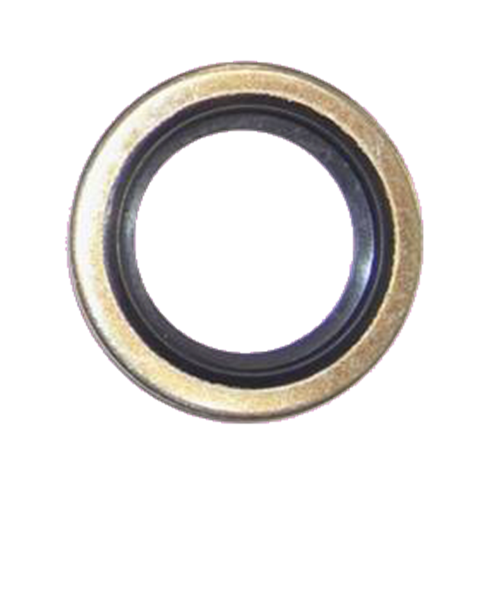 A 3/4" Stainless steel Dowty bonded seal that seals threads and flange joints, the disc has a metallic ring and rubber sealing pad which are bonded together. The seal is self-centering and was designed to eliminate leaks due to seals becoming offset.