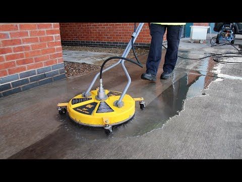 Watch the 20" BE Whirl-A-Way Flat Surface Cleaner in use here cleaning the Dual Pumps car park